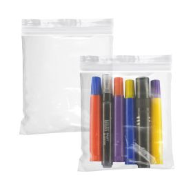 Pack of 1000 Clear Zipper Bags 6 x 6. Seal Top Polyethylene Bags 6x6. Thickness 4 mil. Plastic Poly Bags for Packing and Storing. Ideal for Industrial