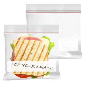 Pack of 250 Reclosable Sandwich Dual Zip Bags 10.56 x 11. Write on Block Poly Bags. Thickness 1.75 mil Zipper Bags for Packing, Storing, Industrial