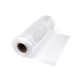 Pack of 500 Jumbo Gusset Poly Bags on Roll 22" x 15" x 25". Large Perforated Clear Bags 22 x 15 x 25. Thickness 1.5 Mil. Expandable Plastic Bags for I