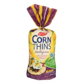 Real Foods Organic Corn Thins - Multigrain - Case Of 6 - 5.3 Oz.