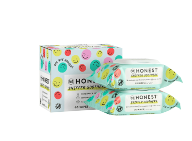 The Honest Company, Sniffer Soothers Nose & Face Wipes, 60ct