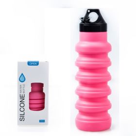 500ML Large Capacity Silicone Sports Water Bottle Outdoor Folding Water Cup For Climbing Travel (Color: as picture2)